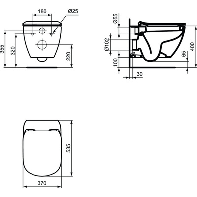 Miska WC wisząca IDEAL STANDARD TESI