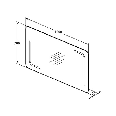 M+L LUSTRO WYS. AMBIENT 120X70 63W 230V