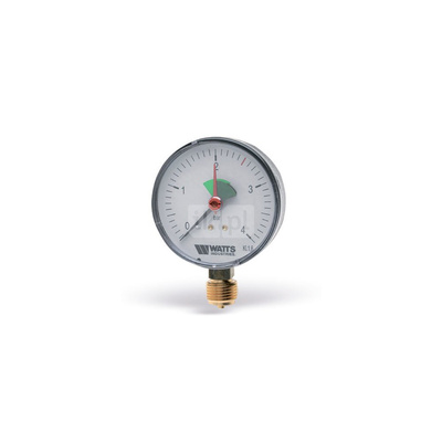 Manometr radialny 3/8" F+R201 - manometr, przyłacze dolne 3/8'', tarcza 63 mm, 0-4 bar