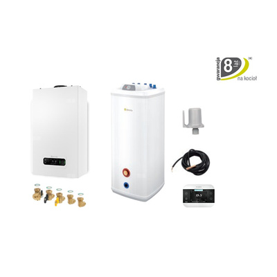 Pakiet z kotłłem kondensacyjnym EXCLUSIVE EVO X 25R + KWADRO TOP 120