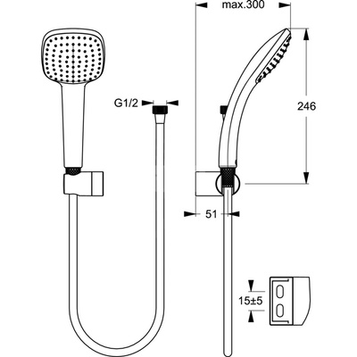 IDEALRAIN CUBE ZESTAW PUNKTOWY M Z 1F