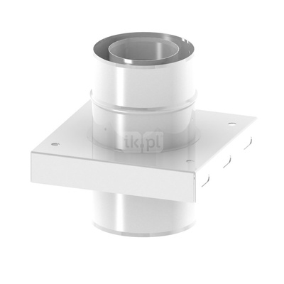 Zakończenie poziome systemu TWIN JEREMIAS 360-TWIN36 stal nierdzewna fi 100/150 mm, dł. 750 mm, kolor wysoki połysk