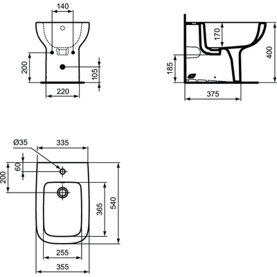 IS I.LIFE A Bidet stojący