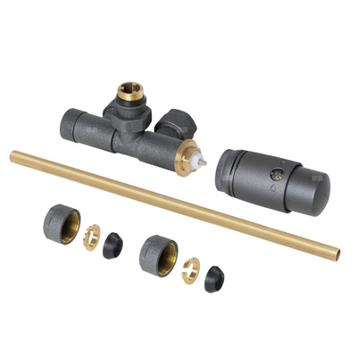 Zestaw do dolnego podłączenia zespolony jednootworowy duoplex grafit PROV