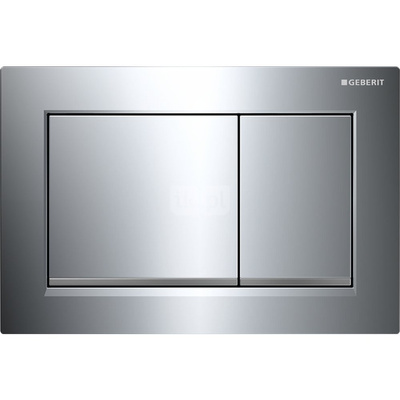 Przycisk uruchamiający Geberit Omega20, przedni/górny, chrom bł.-chrom mat-chrom bł., prostokątny