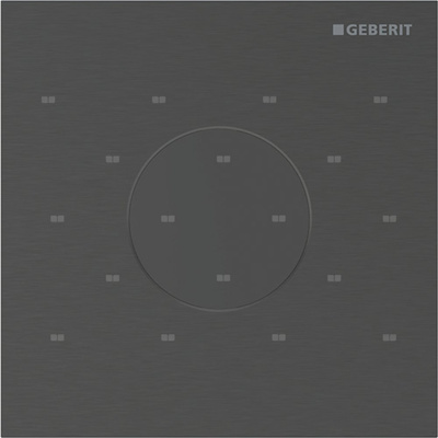 Płyta przykrywająca Geberit typ 40, okrągła: Czarny chrom / Szczotkowany, powlekany easy-to-clean