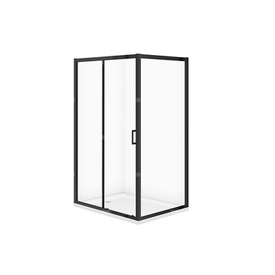 SET C711 KABINA ARTECO CZARNA PROST 120X90X190 + BR TAKO 120X4 WIR