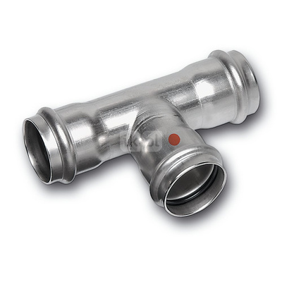 Trójnik SANHA NiroTherm Press stal nierdzewna 108 mm x 28 mm x 108 mm (zw x zw x zw)