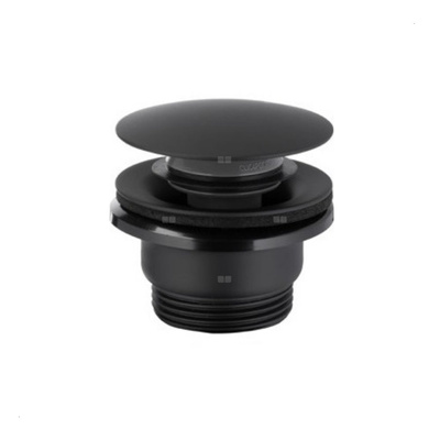 SPUST UMYWALKOWY UNIWERSALNY TYPU KLIK-KLAK, METALOWY, CZARNY