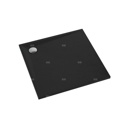 Schedpol Brodzik kompozytowy Stabilsound Plus® Etrusco Black Stone 90x90x3 cm, kwadratowy