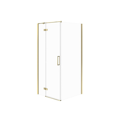 KABINA PRYSZNICOWA NAROŻNA CITY ZŁOTA 90X90X195 LEWA SZKŁO TRANSPARENT