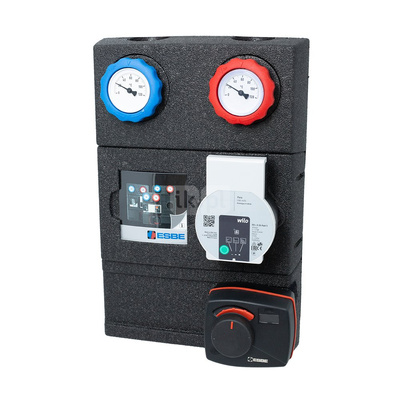 GRC221 grupa pompowa z zaworem mieszającym i siłownikiem, sterownik CRC 230V, DN25, pompa Wilo PARA STG 25/8