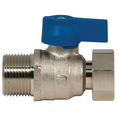 Zawór kulowy QIK 3/4'' GW x GZ prosty, uchwyt: rączka (niebieska)