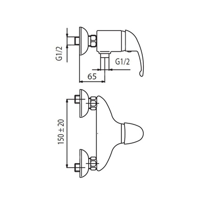 BATERIA PIRYT NATRYSKOWA ŚCIENNA CHROM