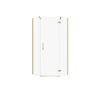 KABINA PRYSZNICOWA PIĘCIOKĄTNA CITY ZŁOTA 90X90X195 PRAWA TRANS.
