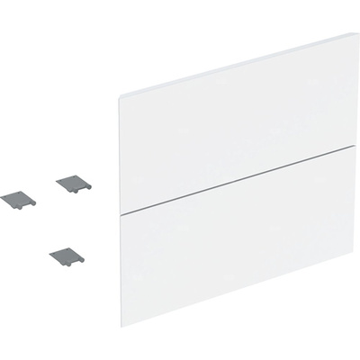 Zestaw frontów szuflad (2 szt.) do dolnej szafki pod umywalkę z dwoma szufladami GEBERIT ONE, kol. biały wysoki połysk szer.600 mm