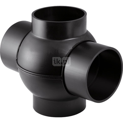 Czwórnik GEBERIT HDPE polietylen, 160 mm x 110 mm x 110 mm x 160 mm DN 150 x DN 100 x DN 100 x DN 150, sw x sw x sw x sw