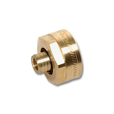 Przejściówka SANHA DKHV VPE trzyczęściowy, mosiądz (niklowanie), 1/2'' x 16 mm (GW x zw)