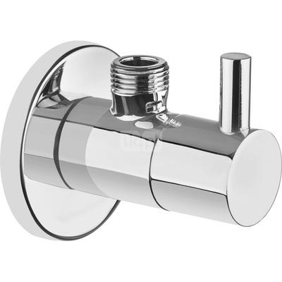 Zawór kątowy ozdobny z głowicą ceramiczną okrągły z filtrem 1/2" - 3/8"