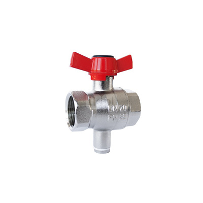 Zawór kulowy HERZ 2202, PN25 DN 25 GW z przyłączem do czujnika