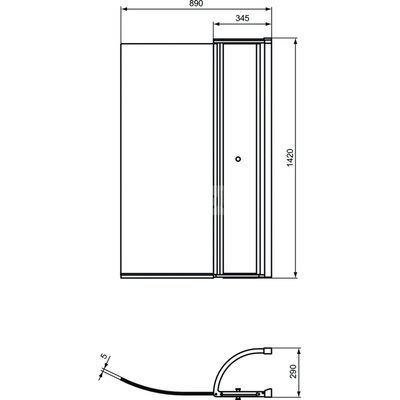 CONNECT AIR EKRAN WANNOWY Z MINI DRZWIAMI