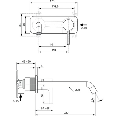 JOY BATERIA UMYWALKOWA B/IN 220 KIT2 MGN GRE