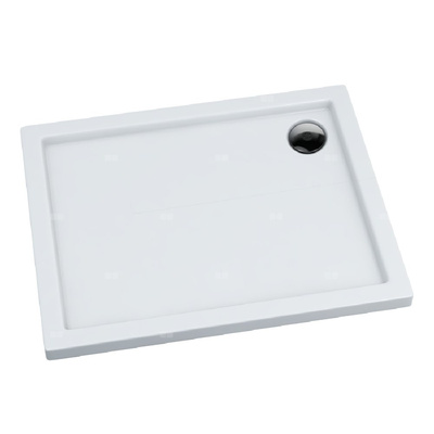 Brodzik kompozytowy Stabilsound Plus® Corrina 70x80x5 cm, prostokątny z odpływem w narożniku