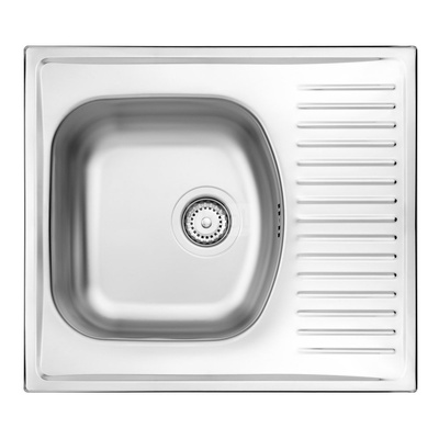 Zlew. techno dekor 1k z/ko 580x510x150, 3,5" + osprzęt