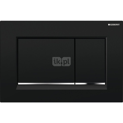 Przycisk uruchamiający Geberit Sigma20, przedni, czarny-chrom bł.-czarny, prostokątny