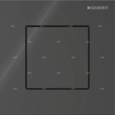 Przycisk uruchamiający Geberit typ 40 do systemu spłukiwania pisuarów z pneumatycznym uruchamianiem spłukiwania, kwadratowy: Czarny