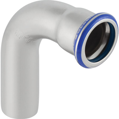 Kolano 90' GEBERIT Mapress Edelstahl FKM, stal nierdzewna, 88.9 mm, DN 80 x 88.9 mm x DN 80 (końcówka wciskowa x mufa zaprasowywana) z uszczelką