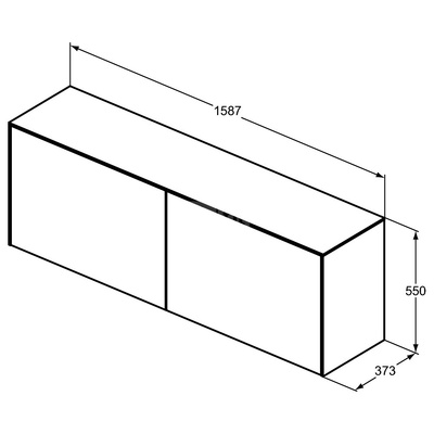 CONCA SZAFK 160X37X55 2 DR+WTOP NOC LTOK