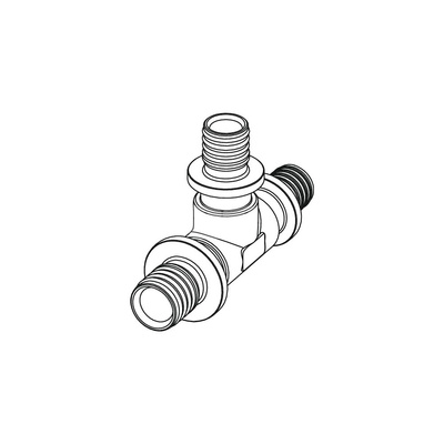 Trójnik TECE flex brąz 63 x 32 x 63 GZ
