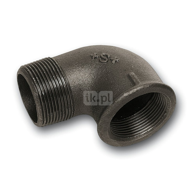 Kolano 90' SANHA 92#, żeliwo (czarny), 1 1/2'' (GW x GZ)
