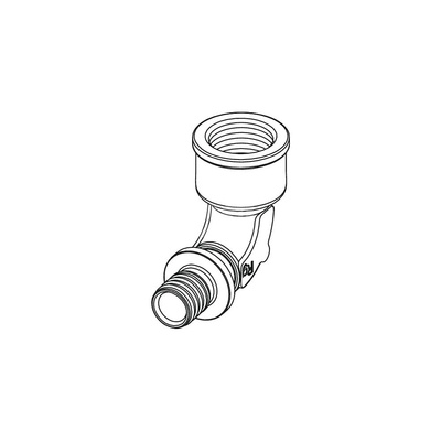 Mufa przejściowa 90' TECE flex, brąz, 25 mm x 3/4'' (zz x GW)