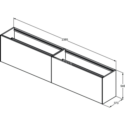 CONCA SZAFKA 240X37X55 2 DR NOWTOP WHMT
