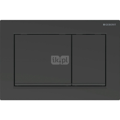 Przycisk uruchamiający Geberit Omega20, przedni/górny, czarny mat-czarny-czarny mat, easy-to-clean, prostokątny