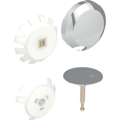 Zestaw wykończeniowy Geberit do zestawu odpływowo-przelewowego do wanien i brodzików d52, z gwintem rurowym, chrom błyszczący