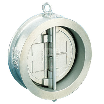 Zawór zwrotny międzykołnierzowy, zamknięcie - płytka dwudzielna wspomagana sprężyną, typ 825, Pnom 2,5 MPa, DN 50