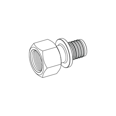 Mufa przejściowa TECE flex, mosiądz, 16 mm x 1/2'' (zz x GW)