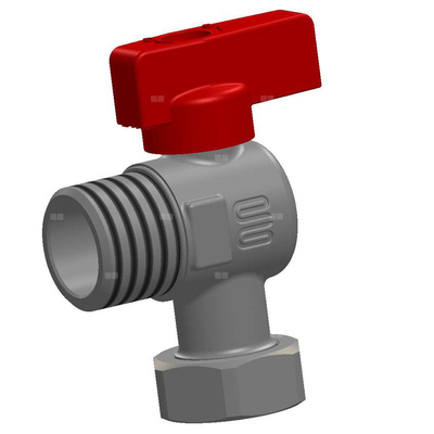 Zawór zasilania c.o. kątowy z luźną nakrętką 3/4''