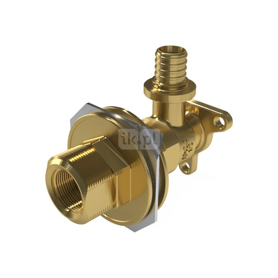 Kolano ścienne mosiężne z uszami do suchej zabudowy GW ultraLINE - 16 Rp1/2" L = 78 mm