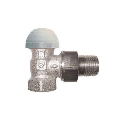 Zawór grzejnikowy termostatyczny HERZ TS-98-VH kątowy z nastawą wstępną, połączenie 3/4'' (niklowanie)