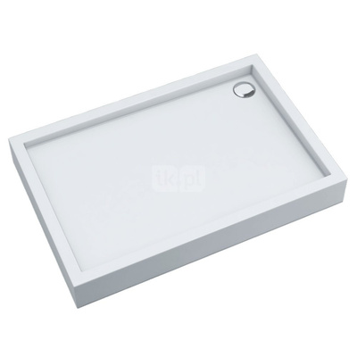 Brodzik akrylowy zintegrowany z nośnikiem Stabilsound Plus® oraz obudową akrylową przeciągniętą do podłogi Medium 80x100x16 cm, prostokątny