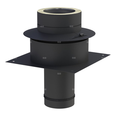 Płyta fundamentowa fi 130mm dla podwyższenia kominalakierowana na czarno T120'C /P1 lakierowana na czarno T120'C /P1