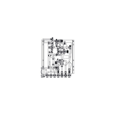 Regudis W-HTF, mieszkaniowy węzeł cieplny, 17 l/min., wymiennik lutowany miedzią, z cyrkulacją cwu, z regulatorem róznicy ciśnie