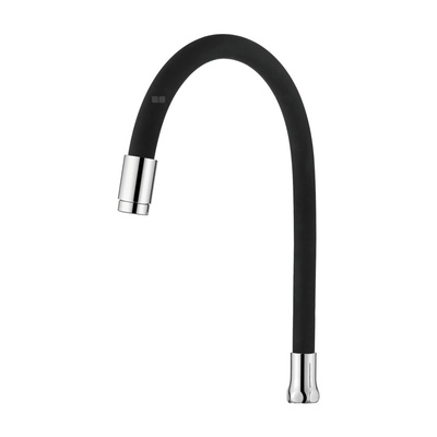 Jednofunkcyjna elastyczna wylewka do baterii, czarny / chrom