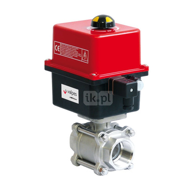 Zawór odcinający kulowy ze stali nierdzewnej typ 273 gwintowany z napędem elektrycznym 230V AC, Pnom=1.6MPa, Tmax=180C 3/4"