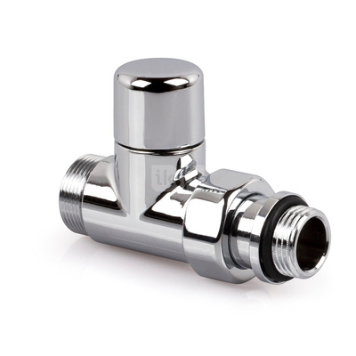 Zawór powrotny odcinający, chrom, prosty, 1/2", konieczne złączki FEM24C/FEM24P/FEM24M