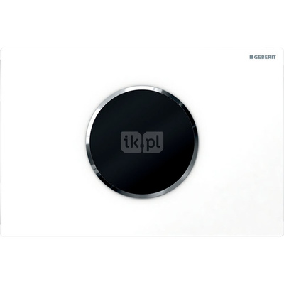 Elektroniczny zestaw uruchamiający WC Geberit, IR, zasilanie bateryjne, Sigma10, 12cm, biały-chrom bł.